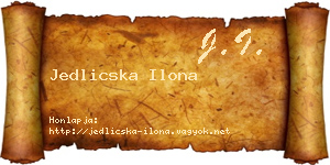 Jedlicska Ilona névjegykártya