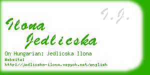 ilona jedlicska business card